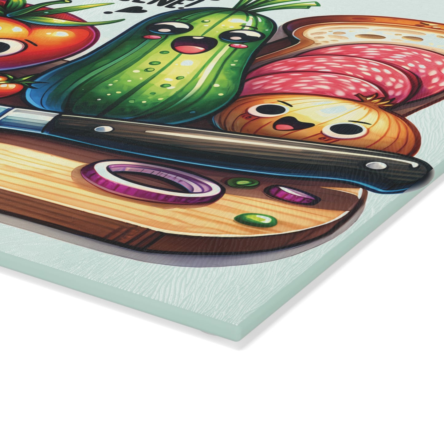 Kitchen Crime Scene Glass Cutting Board – Funny & Unique Kitchen Decor