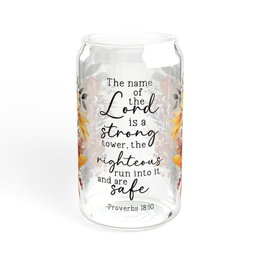 Inspirational Floral Sipper Glass - 16oz with Bible Verse - Perfect for Everyday Use and Gifts