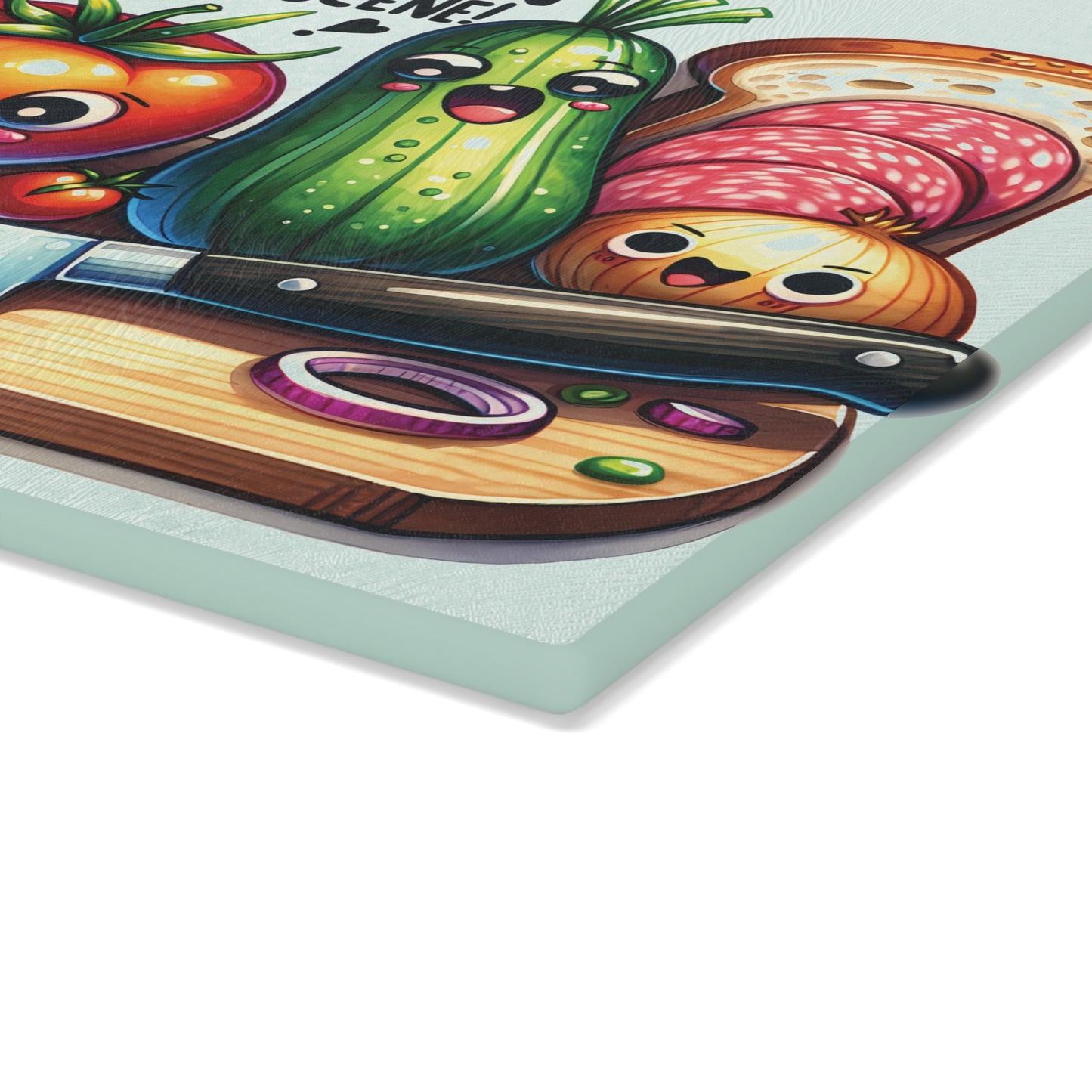 Kitchen Crime Scene Glass Cutting Board – Funny & Unique Kitchen Decor