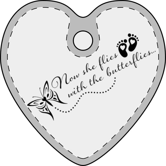 Eternal Flight Heart Pendant Memorial Jewelry, Engraved Keepsake