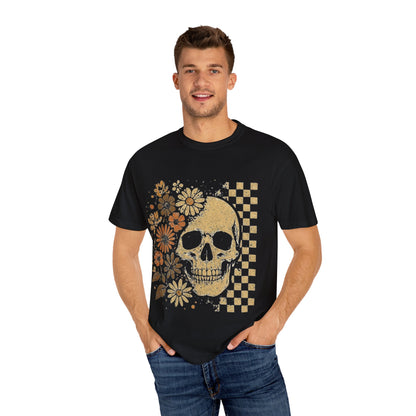 Floral boho skull T-shirt