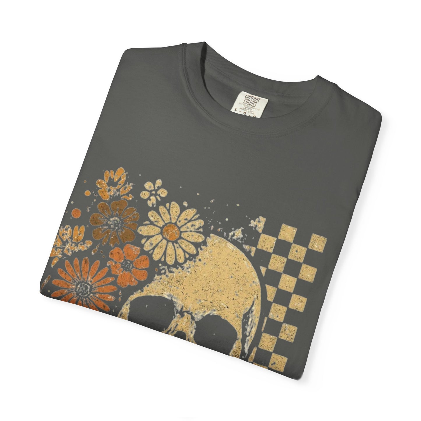 Floral boho skull T-shirt