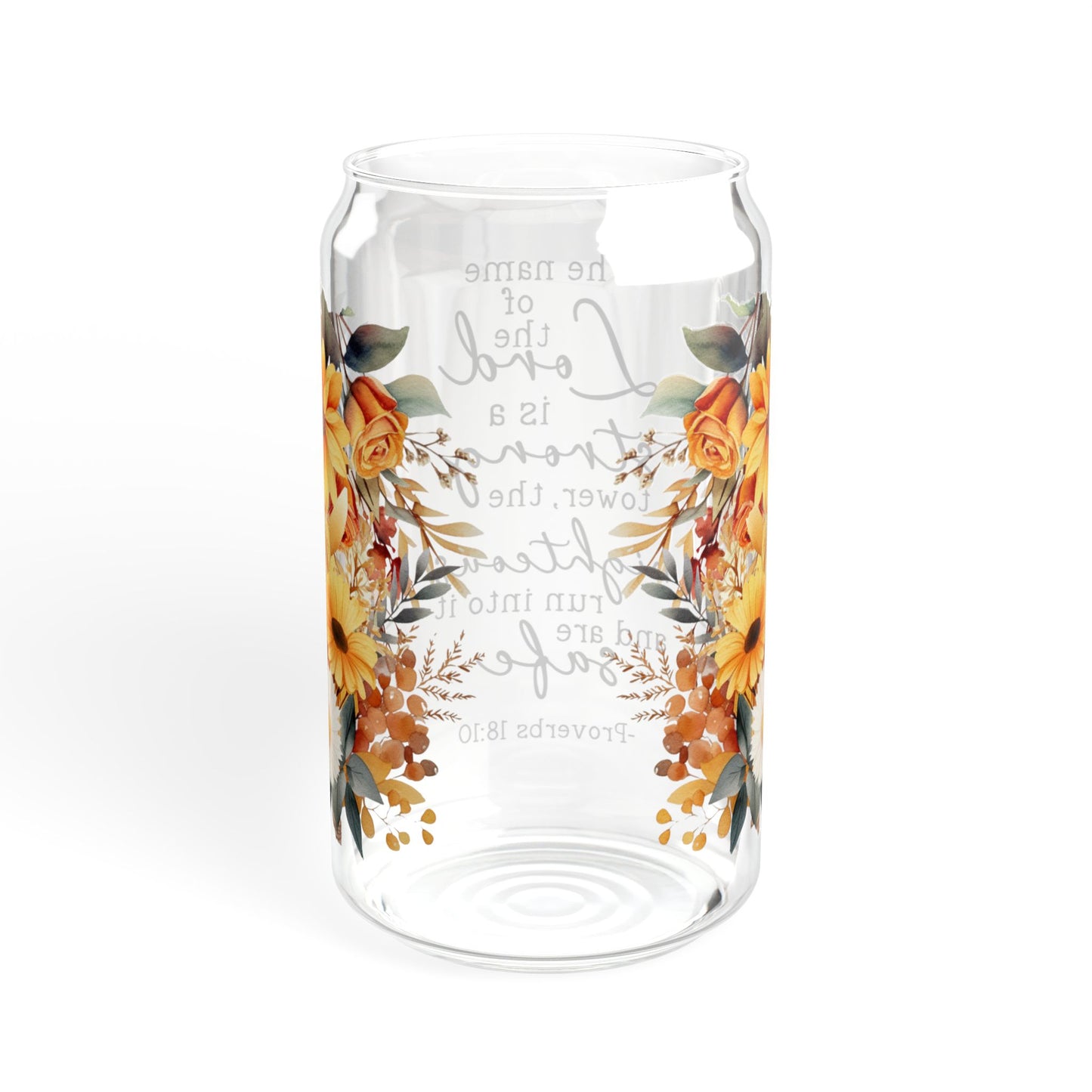 Inspirational Floral Sipper Glass - 16oz with Bible Verse - Perfect for Everyday Use and Gifts
