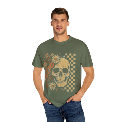Floral boho skull T-shirt