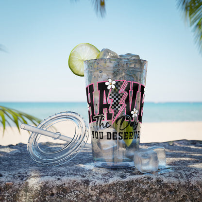 “Have the day you deserve” Tumbler - 16oz Travel Cup, Perfect for Daily Hydration, Inspirational Drinkware, Gift for Friends, Office Use, [...]