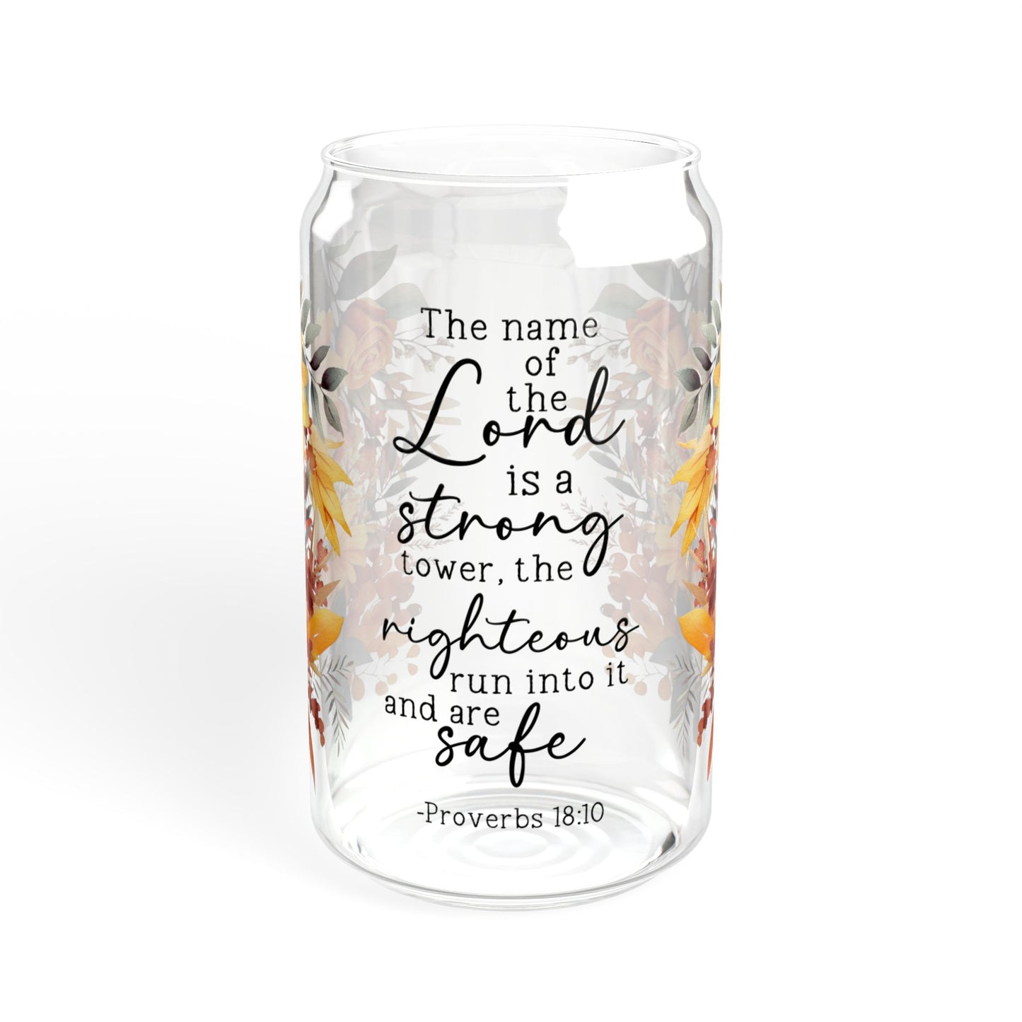 Inspirational Floral Sipper Glass - 16oz with Bible Verse - Perfect for Everyday Use and Gifts