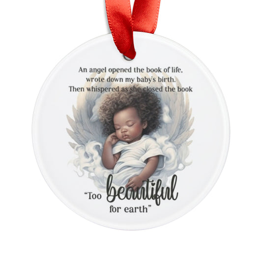 Memorial Acrylic Ornament, Baby Loss Keepsake, Personalized Memorial Gift, Remembrance Ornament, Angel Baby Tribute