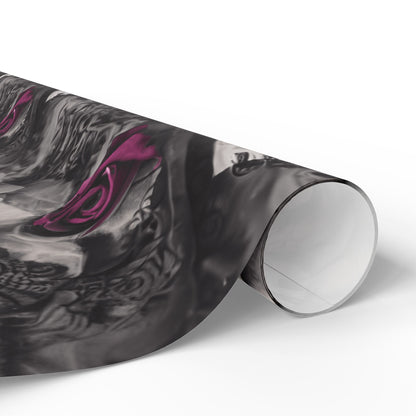 Gothic Skull Wrapping Paper, Unique Gift Wrap, Halloween Decor, Dark Themed Party, Skull Print Gift Wrap, Edgy Wrapping Sheets