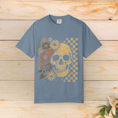 Floral boho skull T-shirt