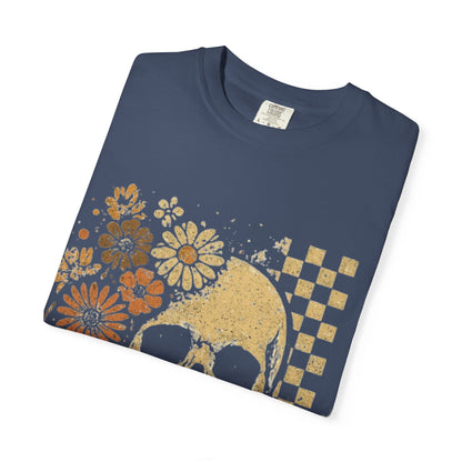 Floral boho skull T-shirt