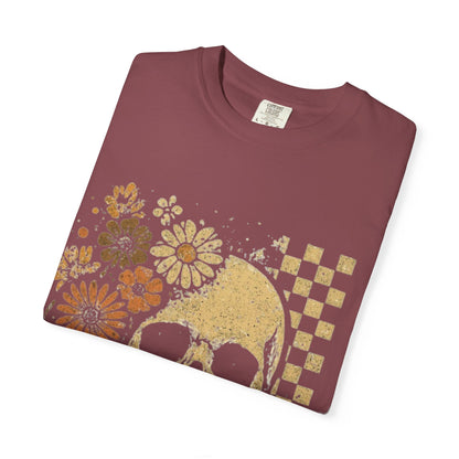 Floral boho skull T-shirt