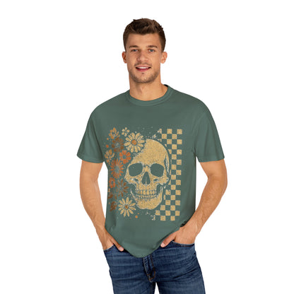 Floral boho skull T-shirt