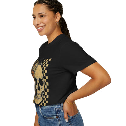 Floral boho skull T-shirt