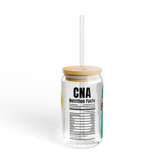 Can nutritional facts label Sipper Glass, 16oz