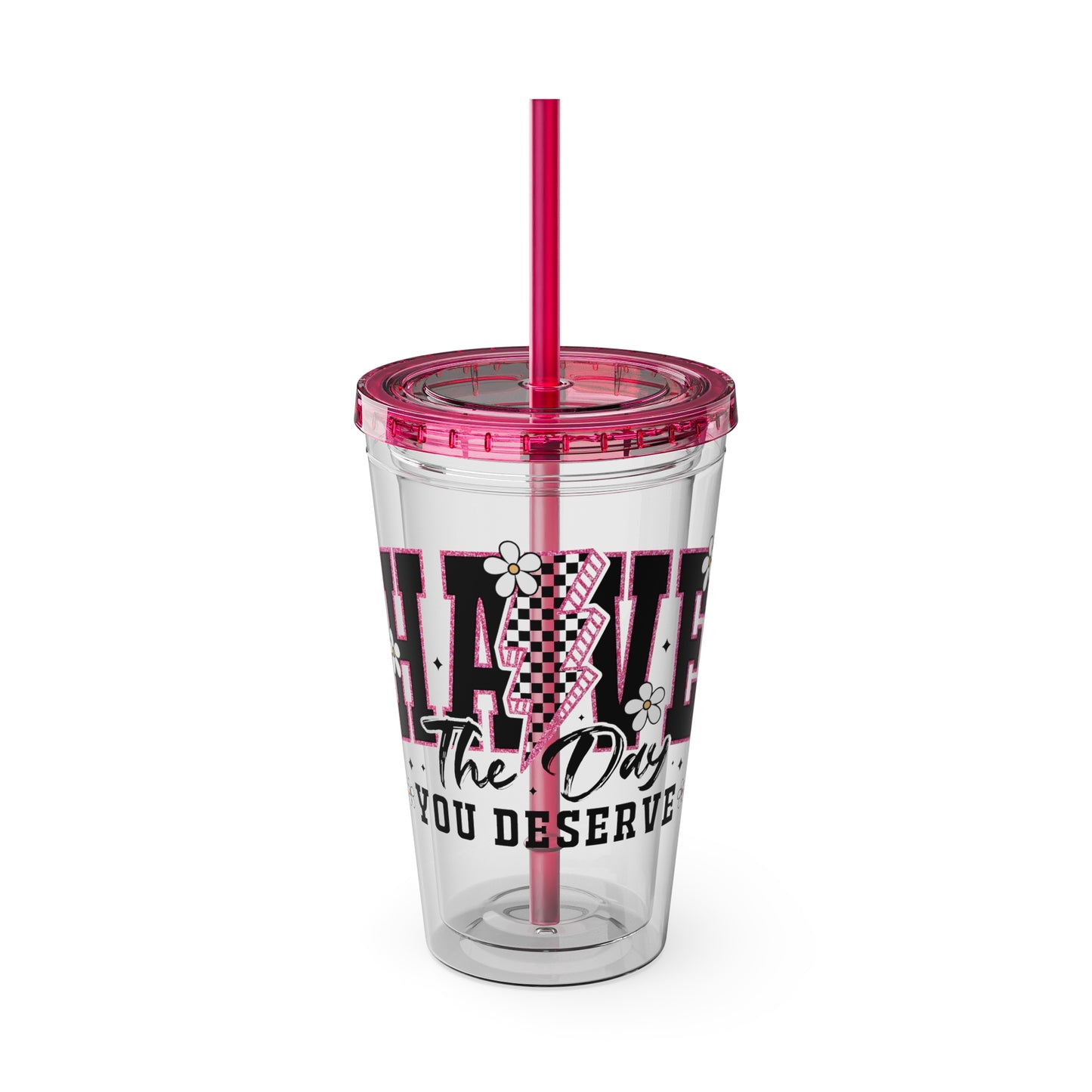 “Have the day you deserve” Tumbler - 16oz Travel Cup, Perfect for Daily Hydration, Inspirational Drinkware, Gift for Friends, Office Use, [...]