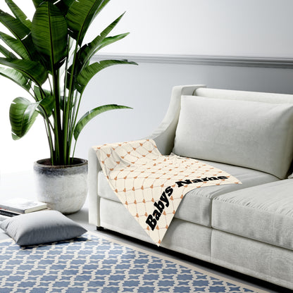 Personalized Baby Swaddle Blanket with Heart Pattern