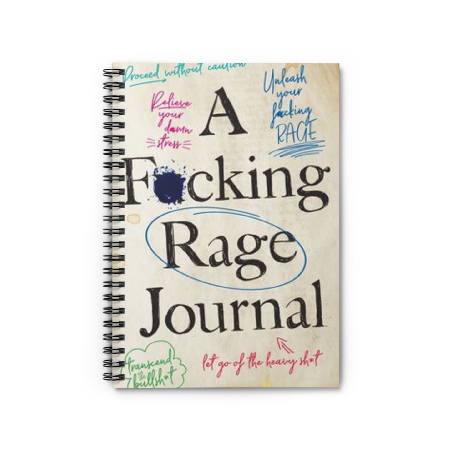 Rage Journal Notebook, Anger Management Diary, Explicit Language Notepad, Swear Word Planner, Emotional Release Bullet Journal