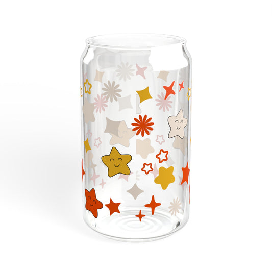 Colorful Starry Sipper Glass - 16oz Drinkware for Fun & Festive Moments, Perfect for Picnics, Parties, or Home Decor, Dishwasher Safe, [...]