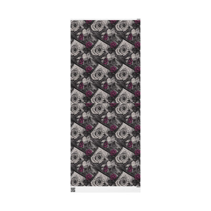 Gothic Skull Wrapping Paper, Unique Gift Wrap, Halloween Decor, Dark Themed Party, Skull Print Gift Wrap, Edgy Wrapping Sheets