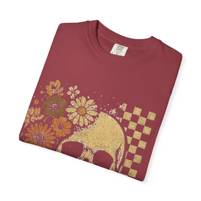 Floral boho skull T-shirt