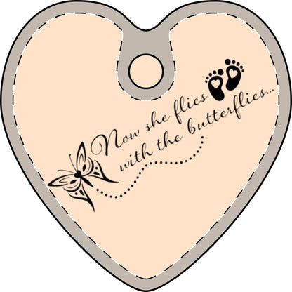Eternal Flight Heart Pendant Memorial Jewelry, Engraved Keepsake