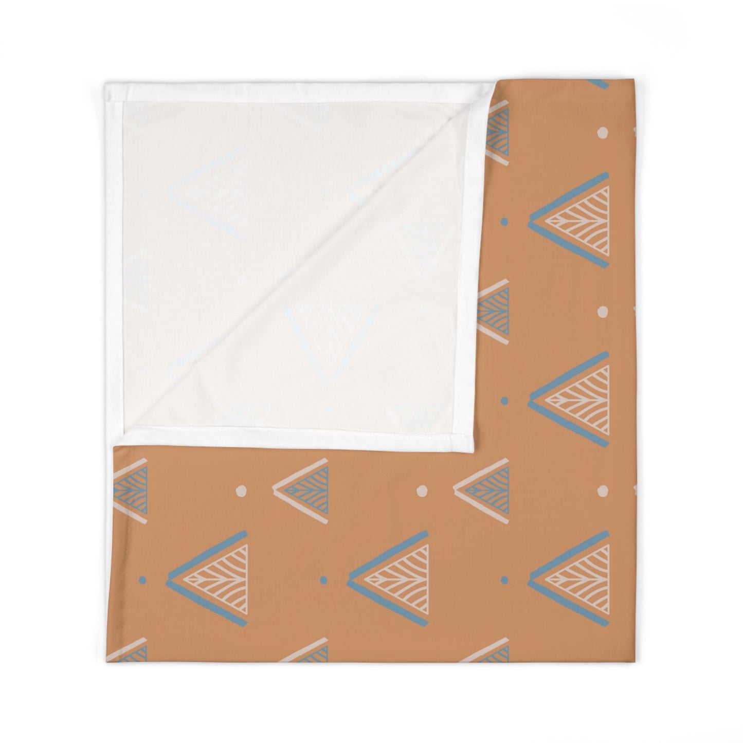 Personalized Baby Swaddle Blanket with Triangles Design
