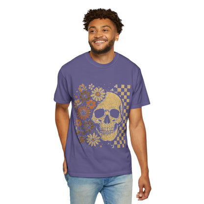 Floral boho skull T-shirt