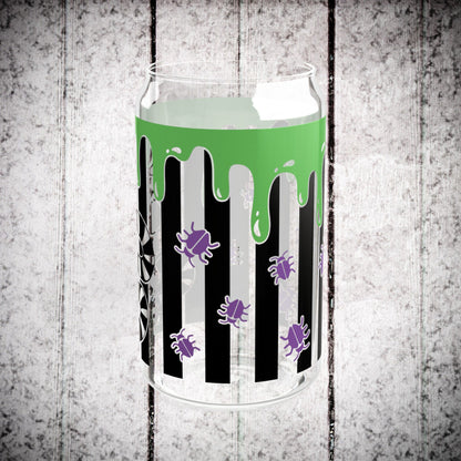 Edgy Snake Sipper Glass, 16oz - Cool Drinkware, Eco-Friendly Jar, Unique Gift, Gothic Home Decor, Reusable Beverage Container