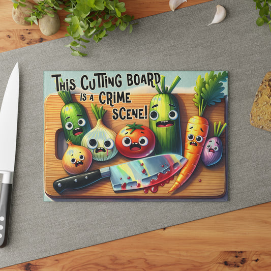 Funny Cutting Board Crime Scene with Cartoon Vegetables
Filename Suggestions: cutting-board-crime-scene-funny-kitchen-gift