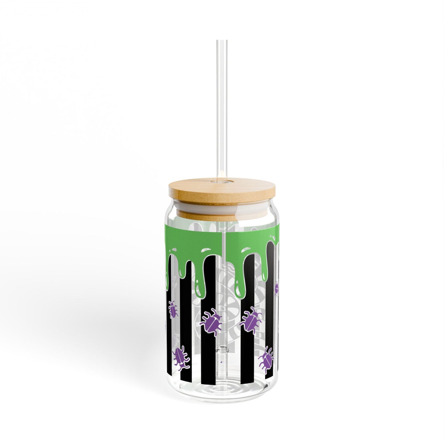 Edgy Snake Sipper Glass, 16oz - Cool Drinkware, Eco-Friendly Jar, Unique Gift, Gothic Home Decor, Reusable Beverage Container