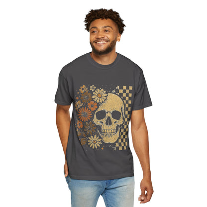 Floral boho skull T-shirt