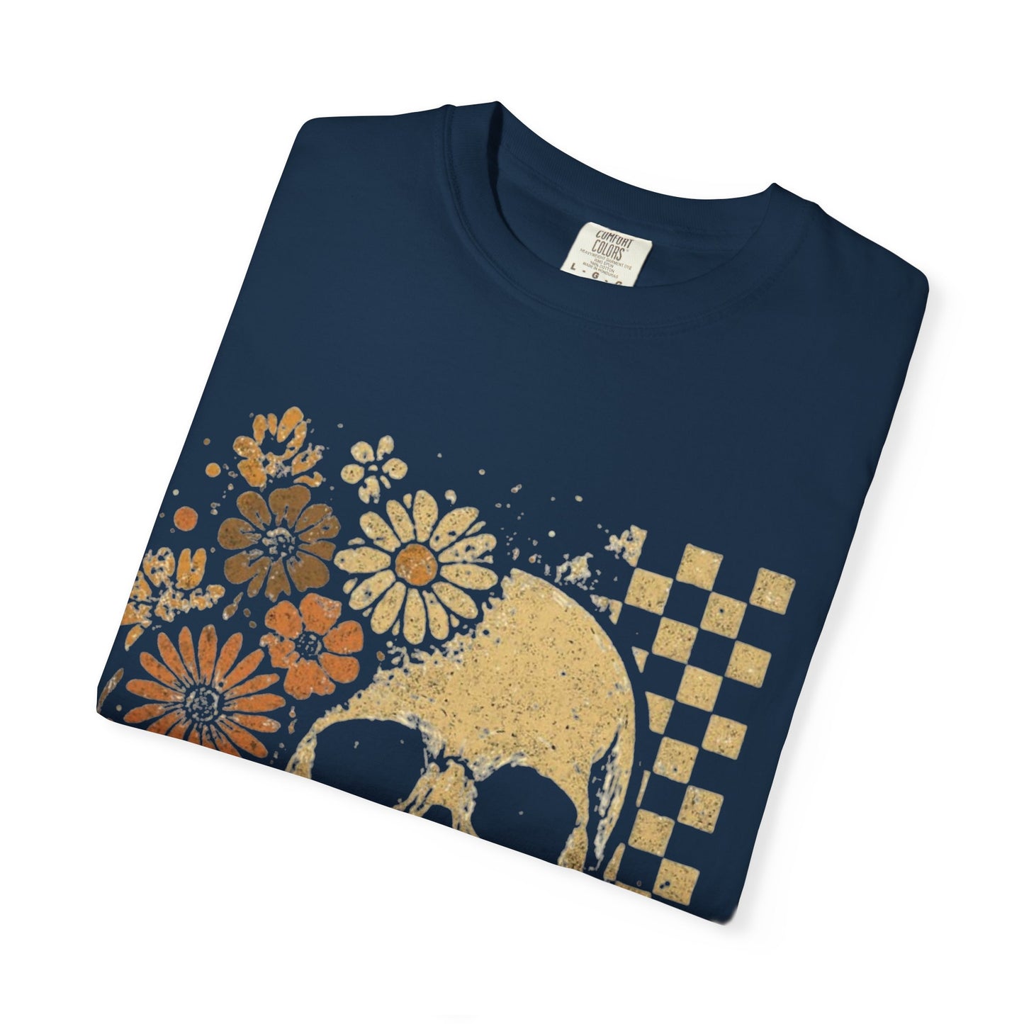 Floral boho skull T-shirt