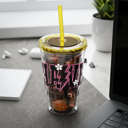 “Have the day you deserve” Tumbler - 16oz Travel Cup, Perfect for Daily Hydration, Inspirational Drinkware, Gift for Friends, Office Use, [...]