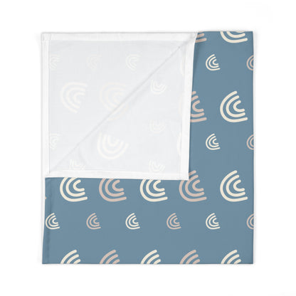 Personalized Baby Swaddle Blanket with Rainbow Design
