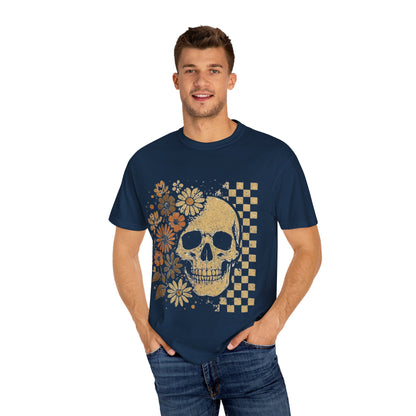 Floral boho skull T-shirt
