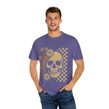 Floral boho skull T-shirt