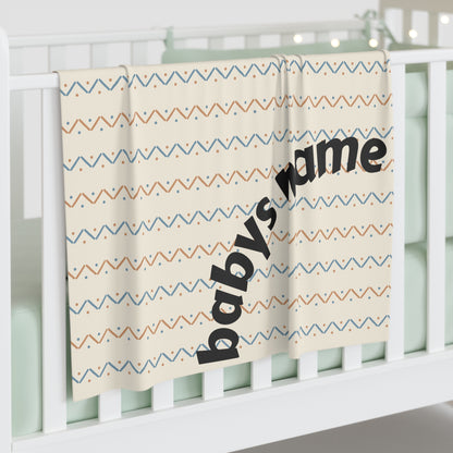 Personalized Baby Swaddle Blanket with Soft Pattern