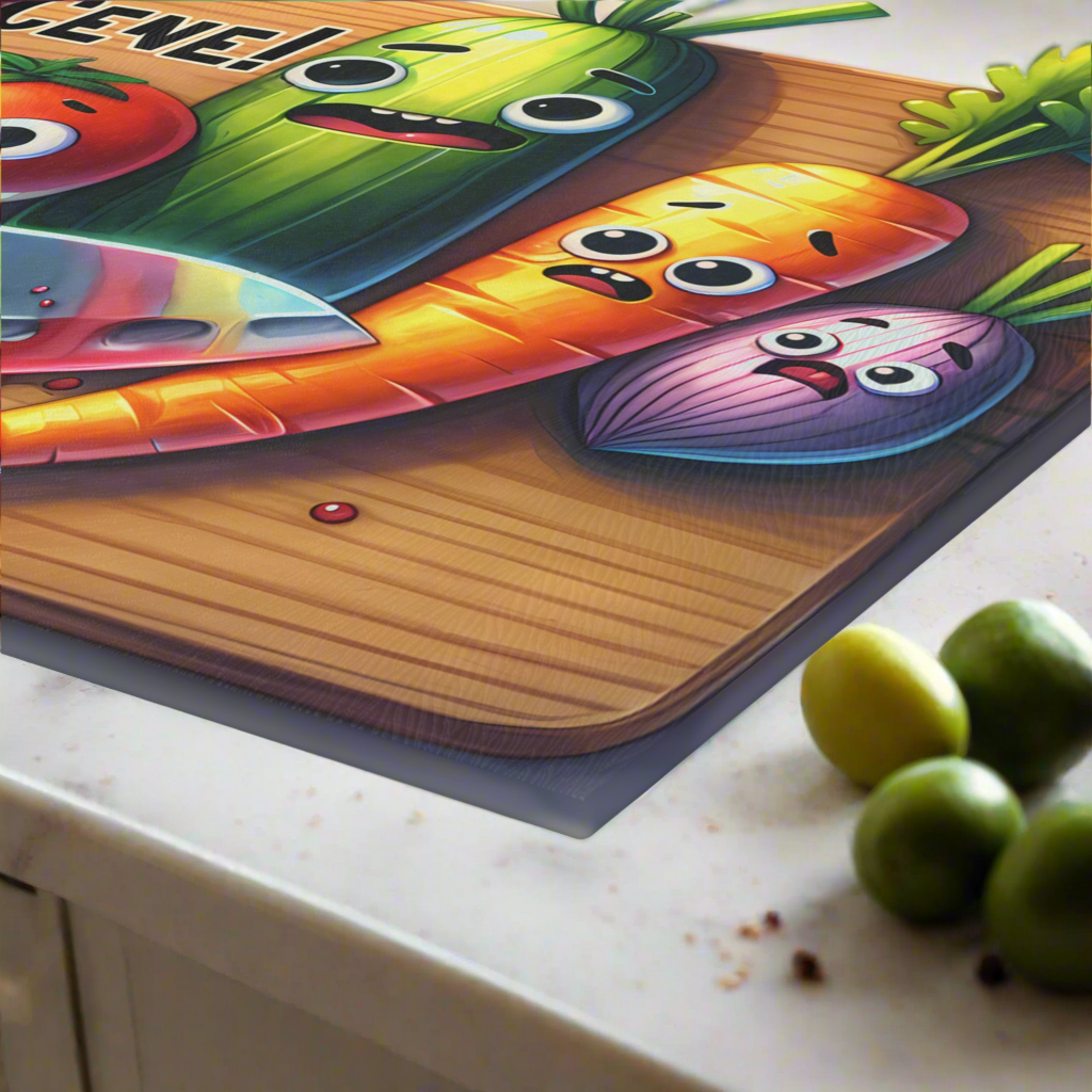 Funny Cutting Board Crime Scene with Cartoon Vegetables
Filename Suggestions: cutting-board-crime-scene-funny-kitchen-gift details 