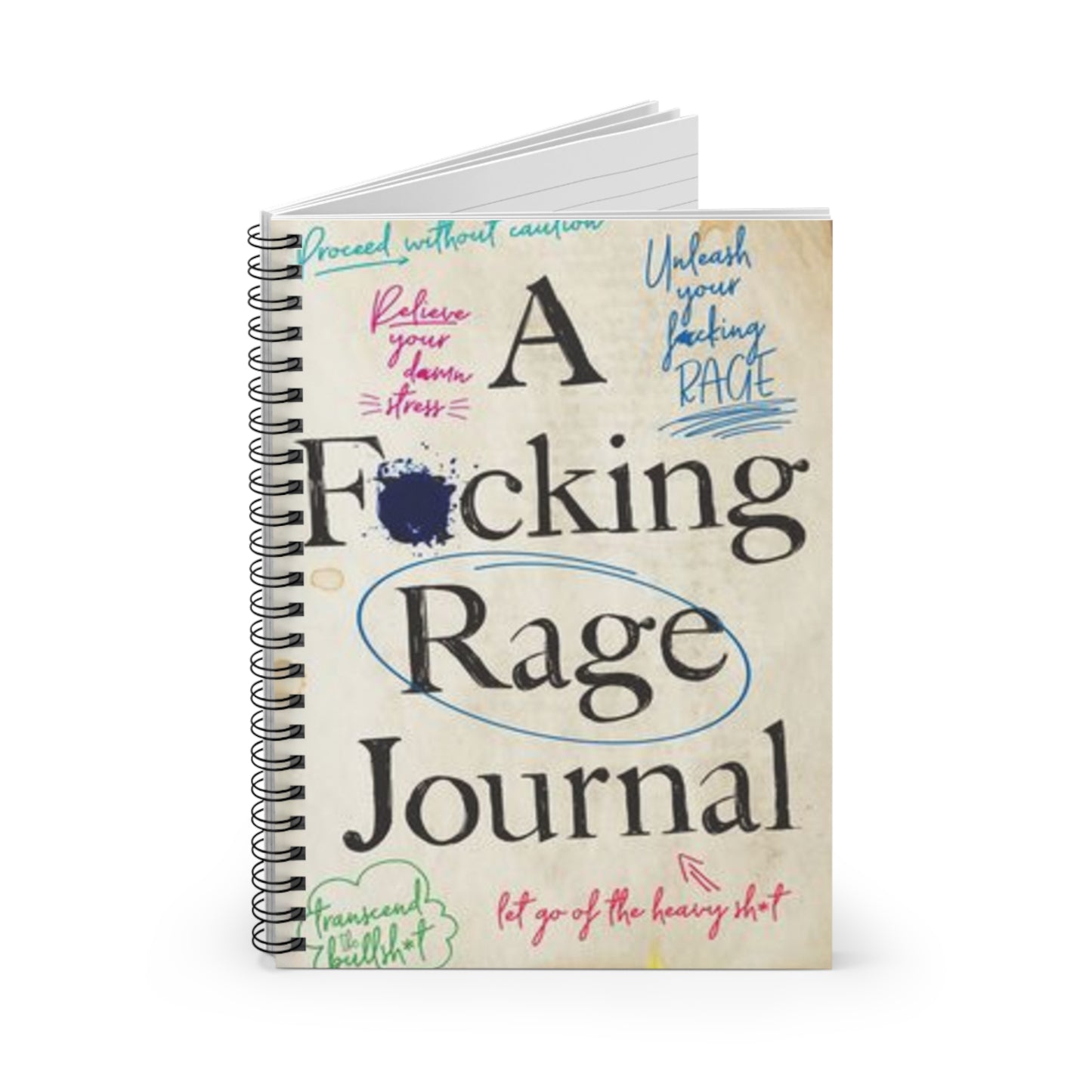 Rage Journal Notebook, Anger Management Diary, Explicit Language Notepad, Swear Word Planner, Emotional Release Bullet Journal