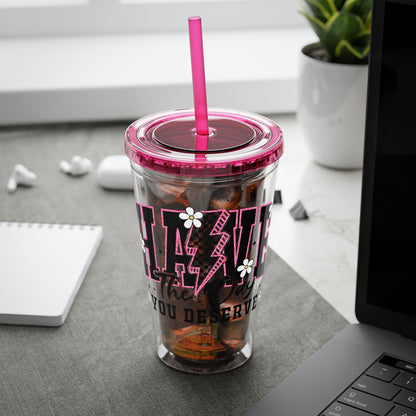 “Have the day you deserve” Tumbler - 16oz Travel Cup, Perfect for Daily Hydration, Inspirational Drinkware, Gift for Friends, Office Use, [...]