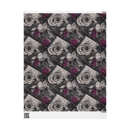 Gothic Skull Wrapping Paper, Unique Gift Wrap, Halloween Decor, Dark Themed Party, Skull Print Gift Wrap, Edgy Wrapping Sheets