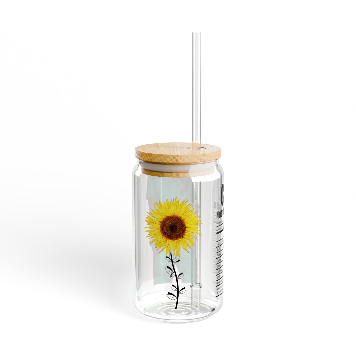 Can nutritional facts label Sipper Glass, 16oz