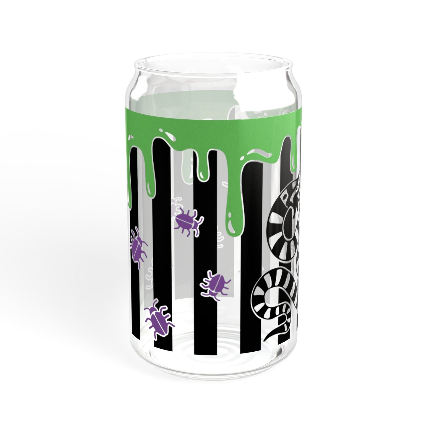 Edgy Snake Sipper Glass, 16oz - Cool Drinkware, Eco-Friendly Jar, Unique Gift, Gothic Home Decor, Reusable Beverage Container