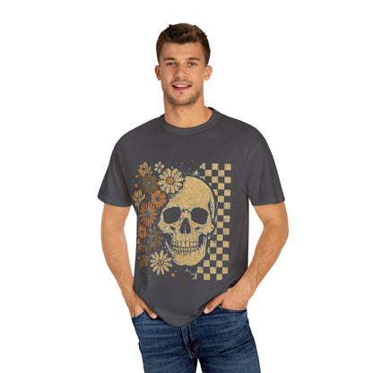 Floral boho skull T-shirt