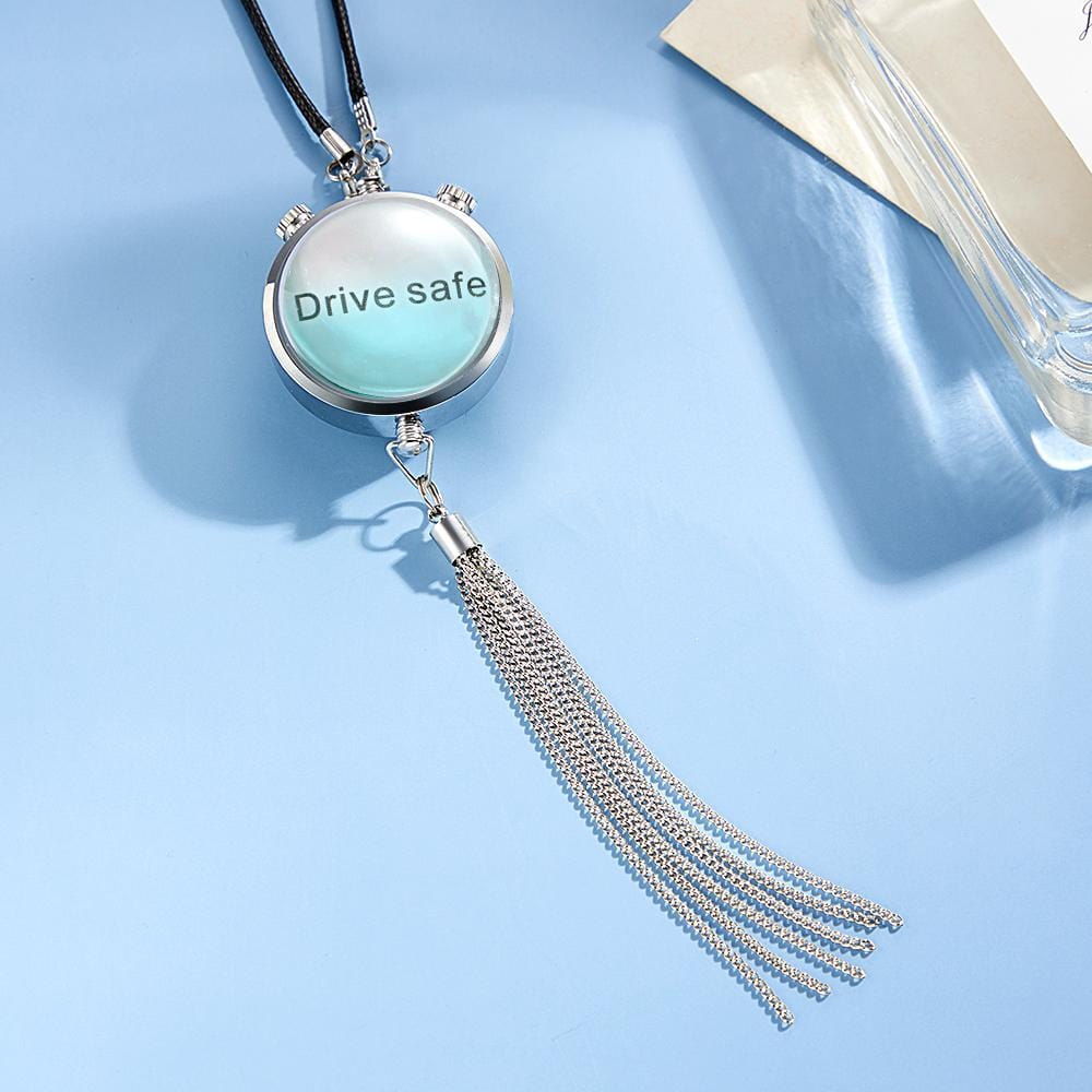 Custom crystal car air freshener pendant, personalized hanging ornament gift