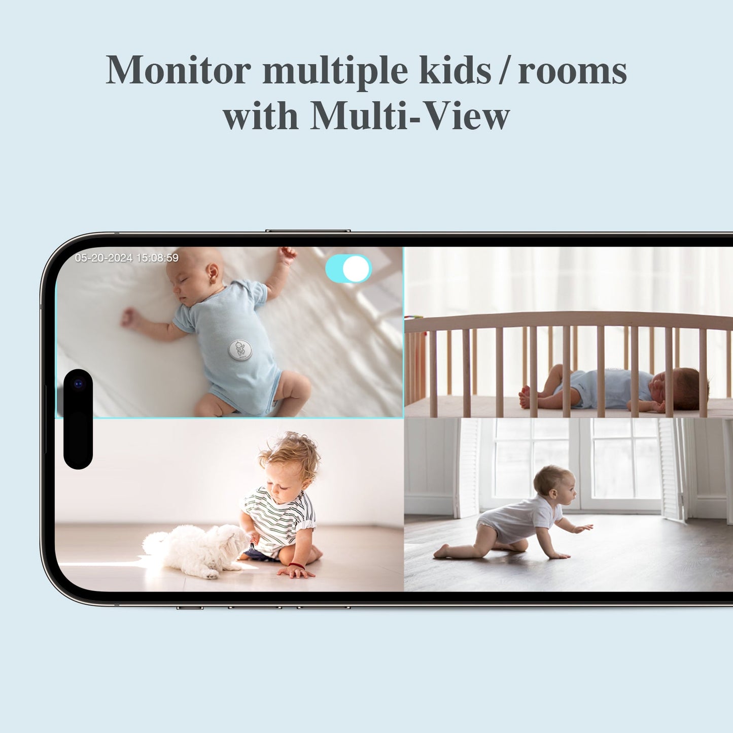 AI 2K PTZ Camera baby monitor