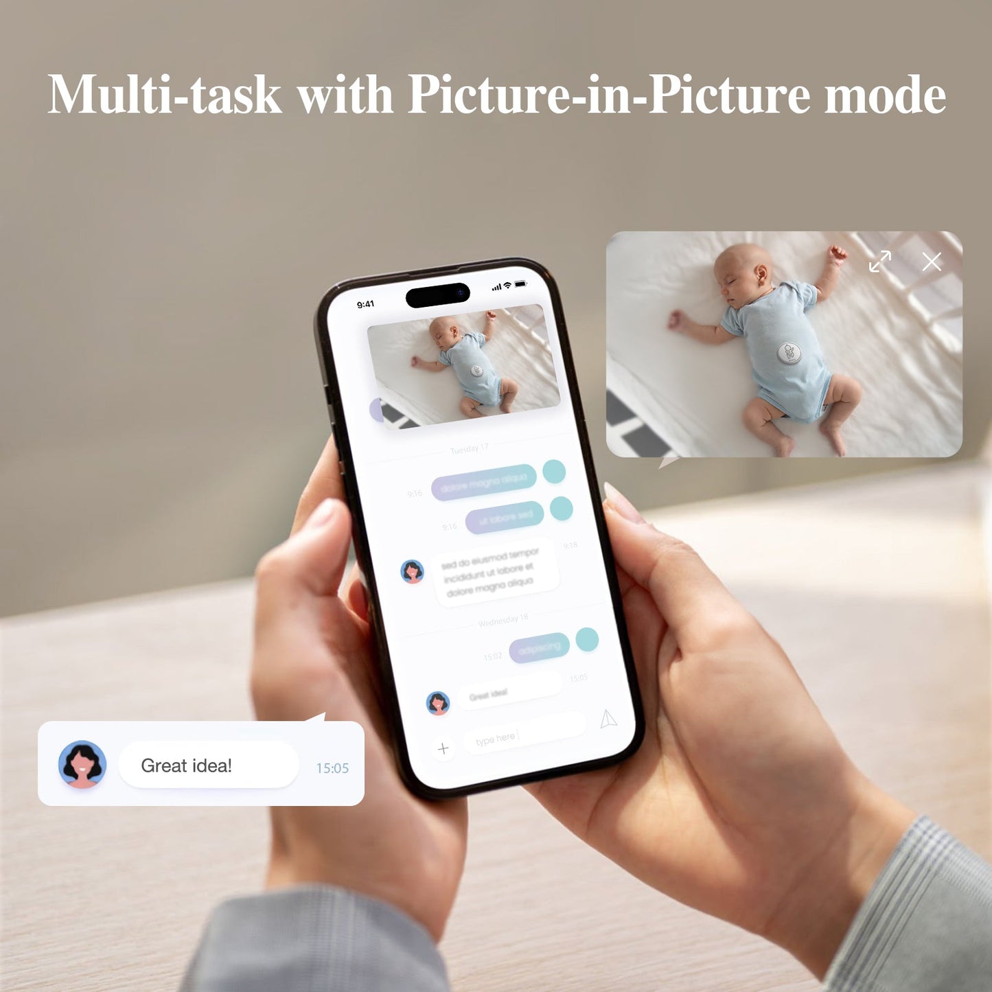 AI 2K PTZ Camera baby monitor