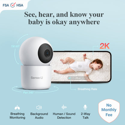 AI 2K PTZ Camera baby monitor