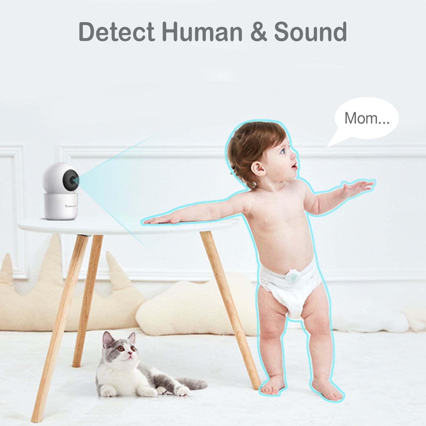AI 2K PTZ Camera baby monitor