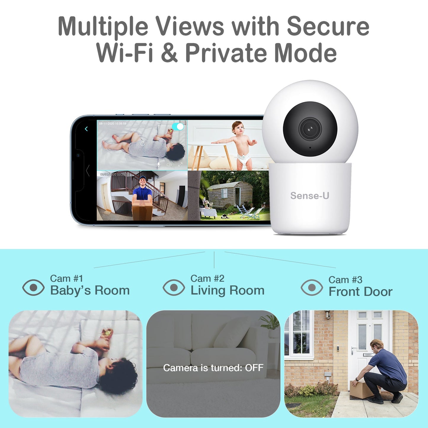 AI 2K PTZ Camera baby monitor